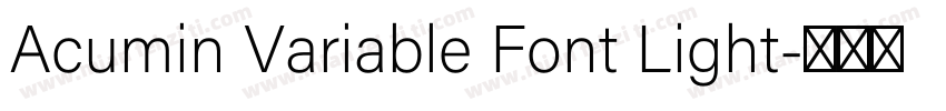 Acumin Variable Font Light字体转换